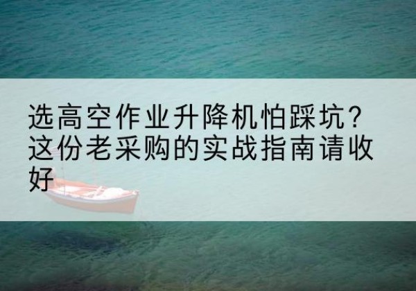 岚皋高空作业升降机厂家推荐-选高空作业升降机怕踩坑？这份老采购的实战指南请收好