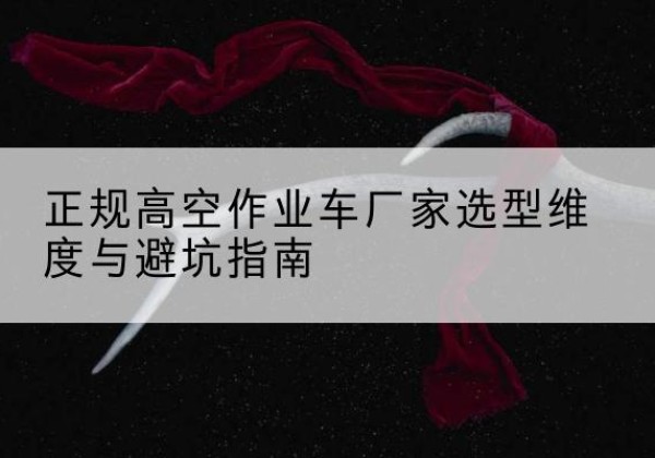岚皋高空作业车厂家-正规选型维度与避坑指南